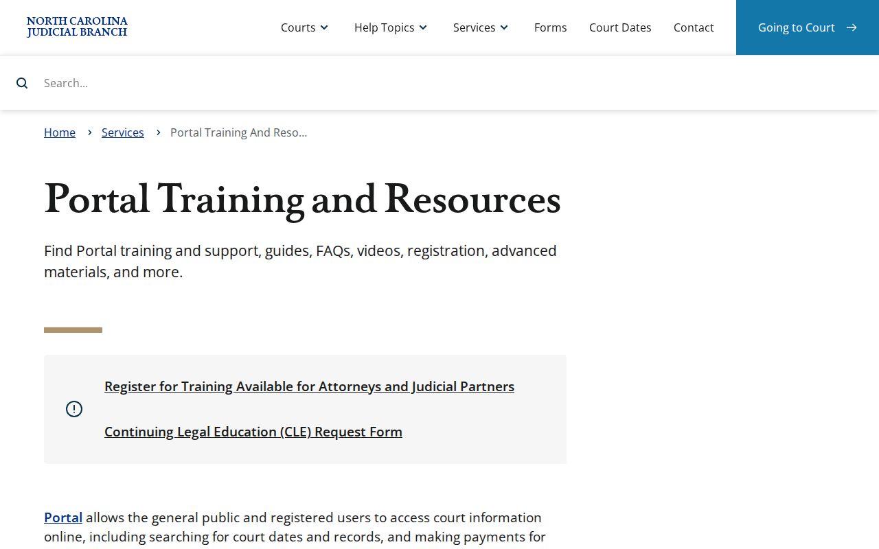 Hoke County case lookup eCourts Portal training options