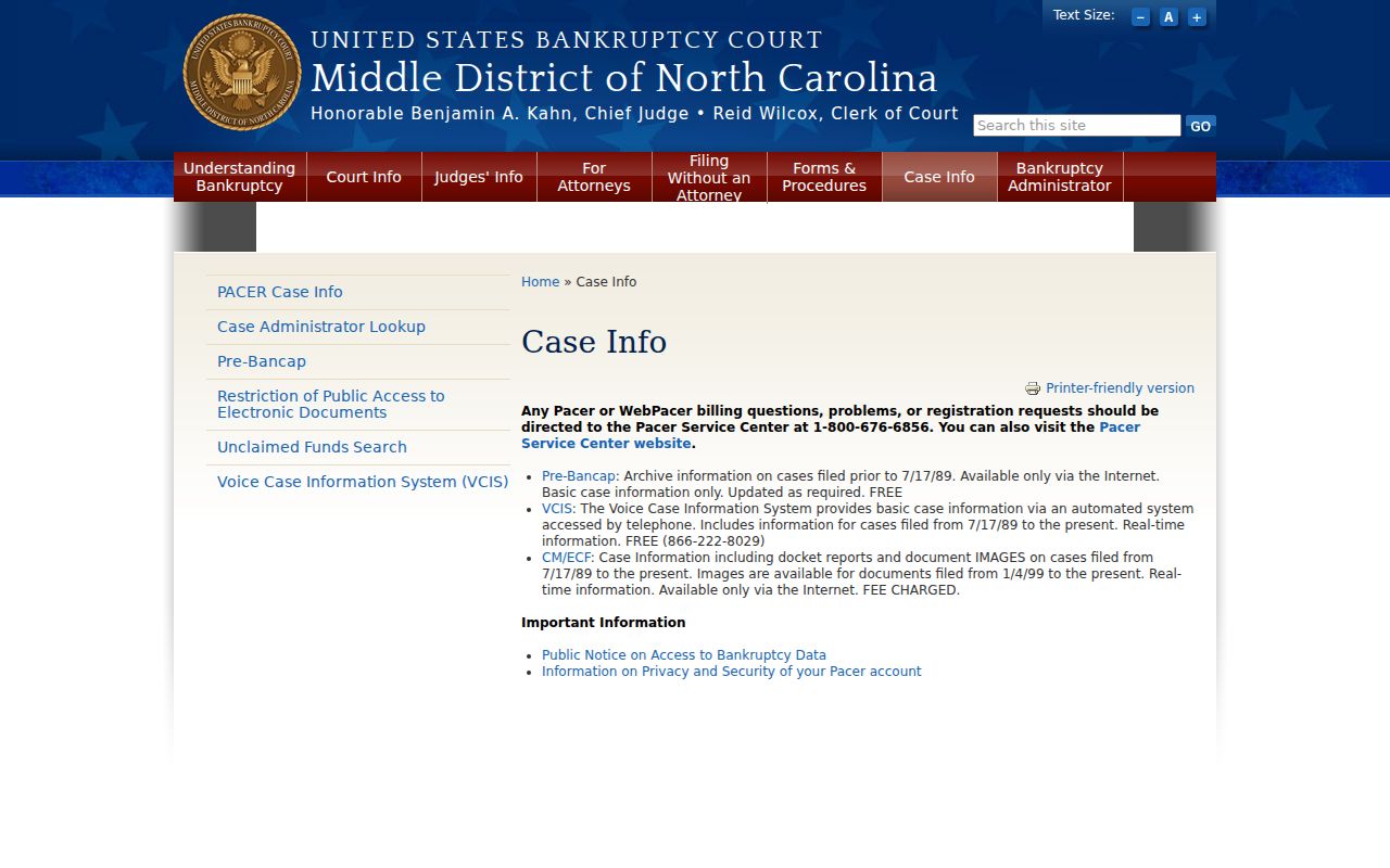 Hoke County court record bankruptcy docket contrast